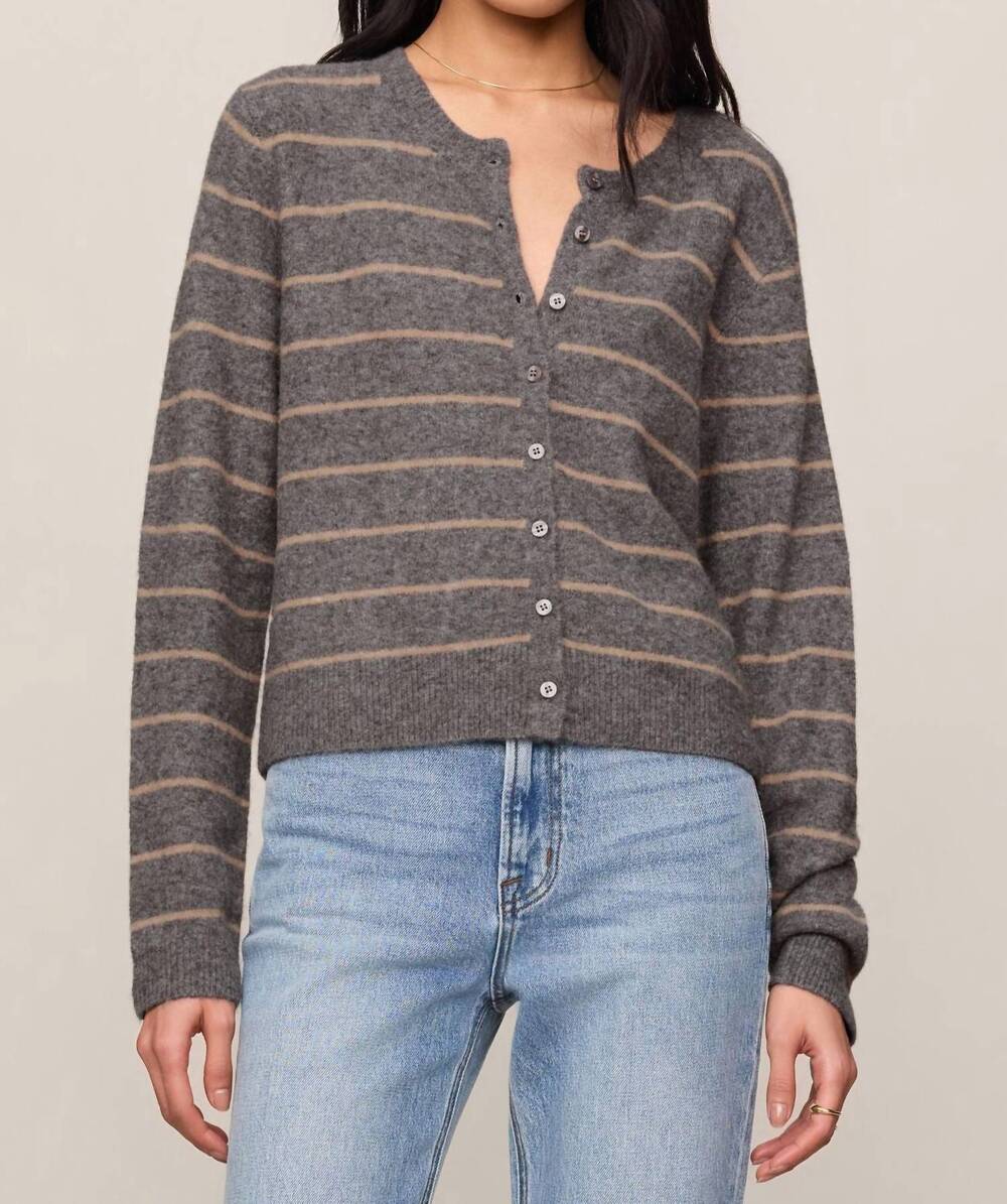 NEW Z SUPPLY medina stripe cardigan in grey